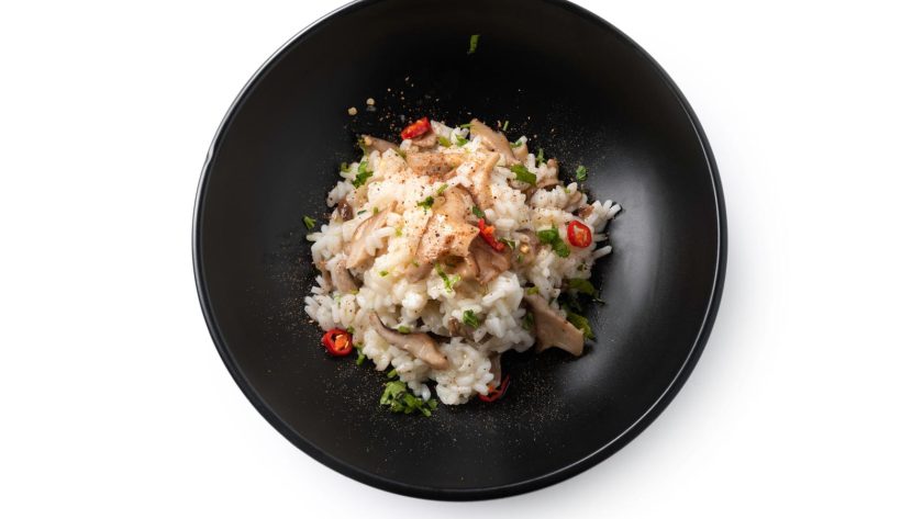 Risotto funghi e salsiccia