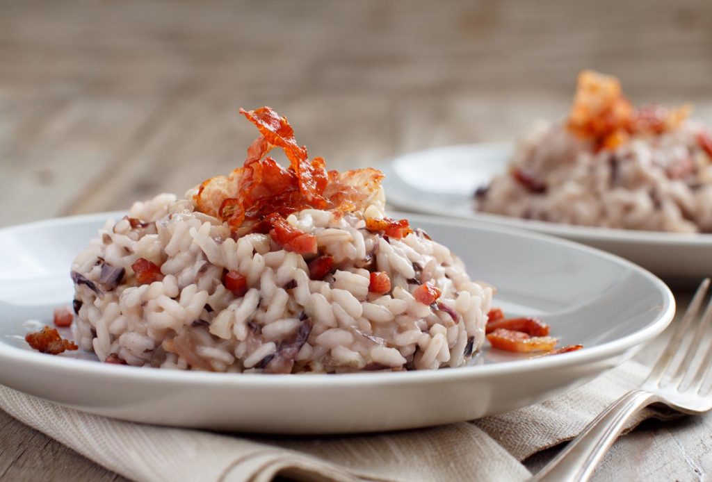 Risotto radicchio e speck