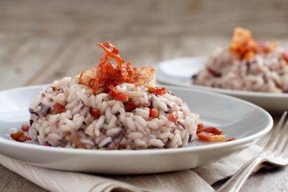 Risotto radicchio e speck