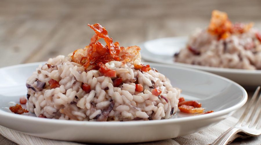Risotto radicchio e speck