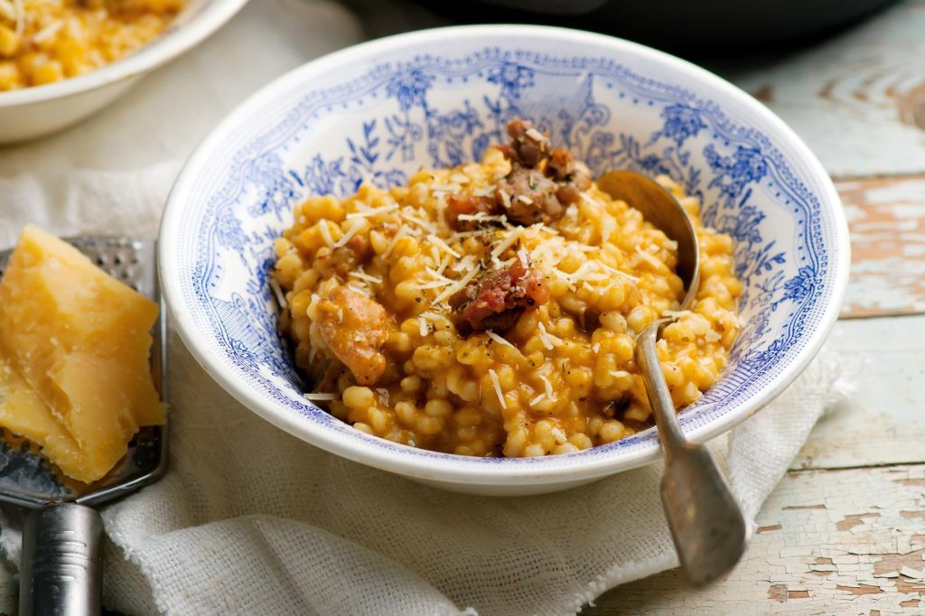 Risotto zucca e salsiccia