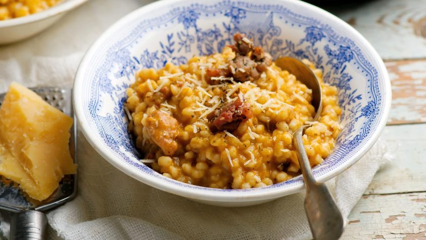 Risotto zucca e salsiccia