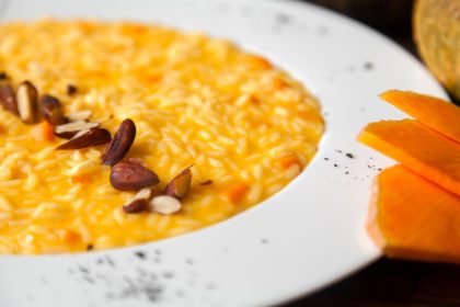 Risotto zucca e speck