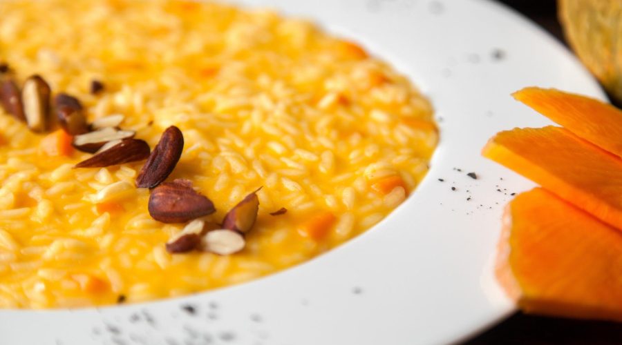 Risotto zucca e speck
