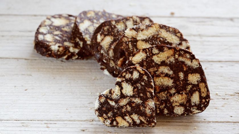 Salame di cioccolato senza uova