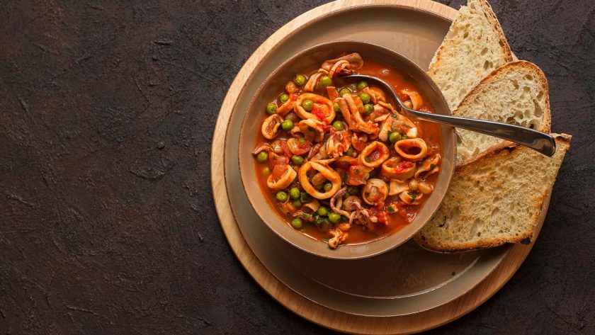 Calamari con piselli