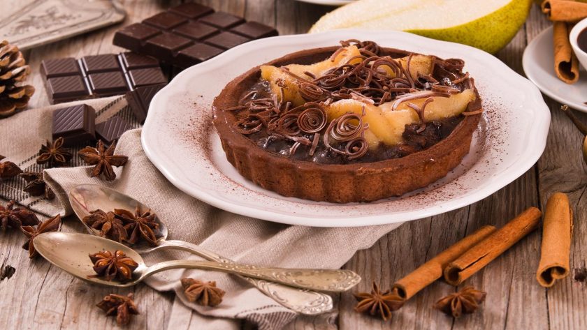 Crostata pere e cioccolato