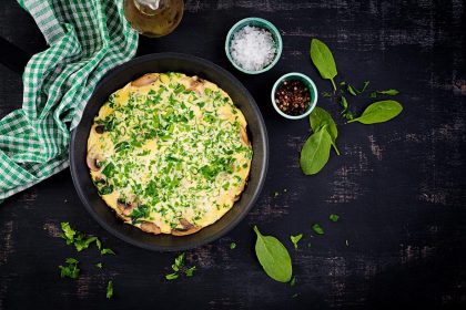 Frittata con fiori di zucca