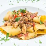 Pasta con pesce spada e melanzane