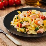 Pasta con spinaci
