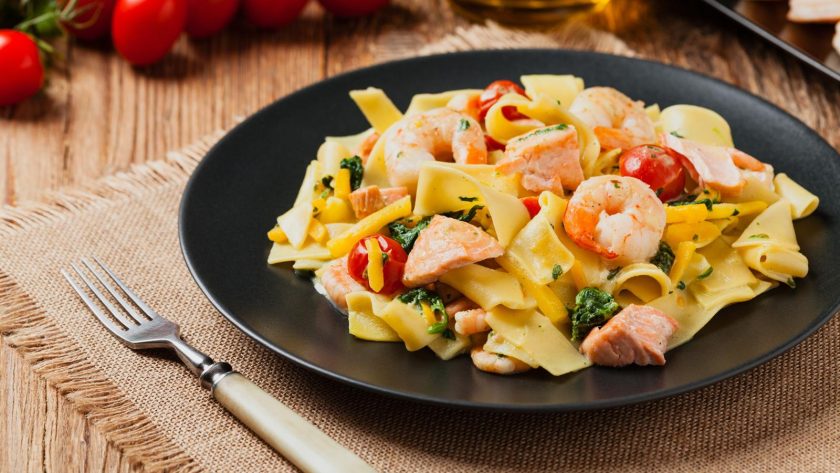 Pasta con spinaci
