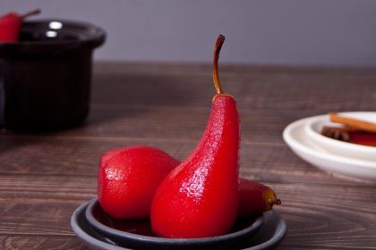 Pere al vino rosso