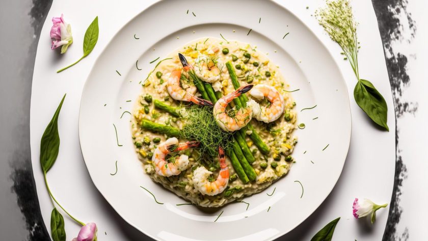 Risotto asparagi e gamberetti
