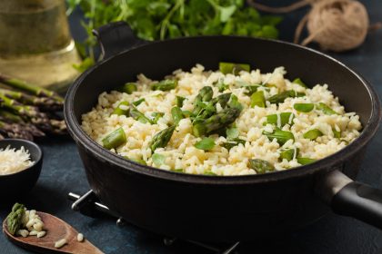 Risotto con asparagi selvatici