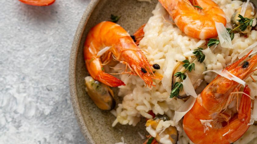 Risotto con gamberetti