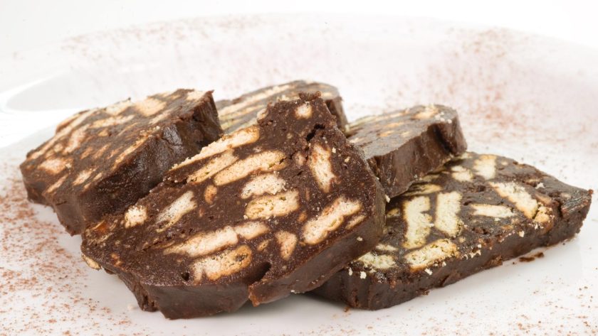 Salame al cioccolato con cacao